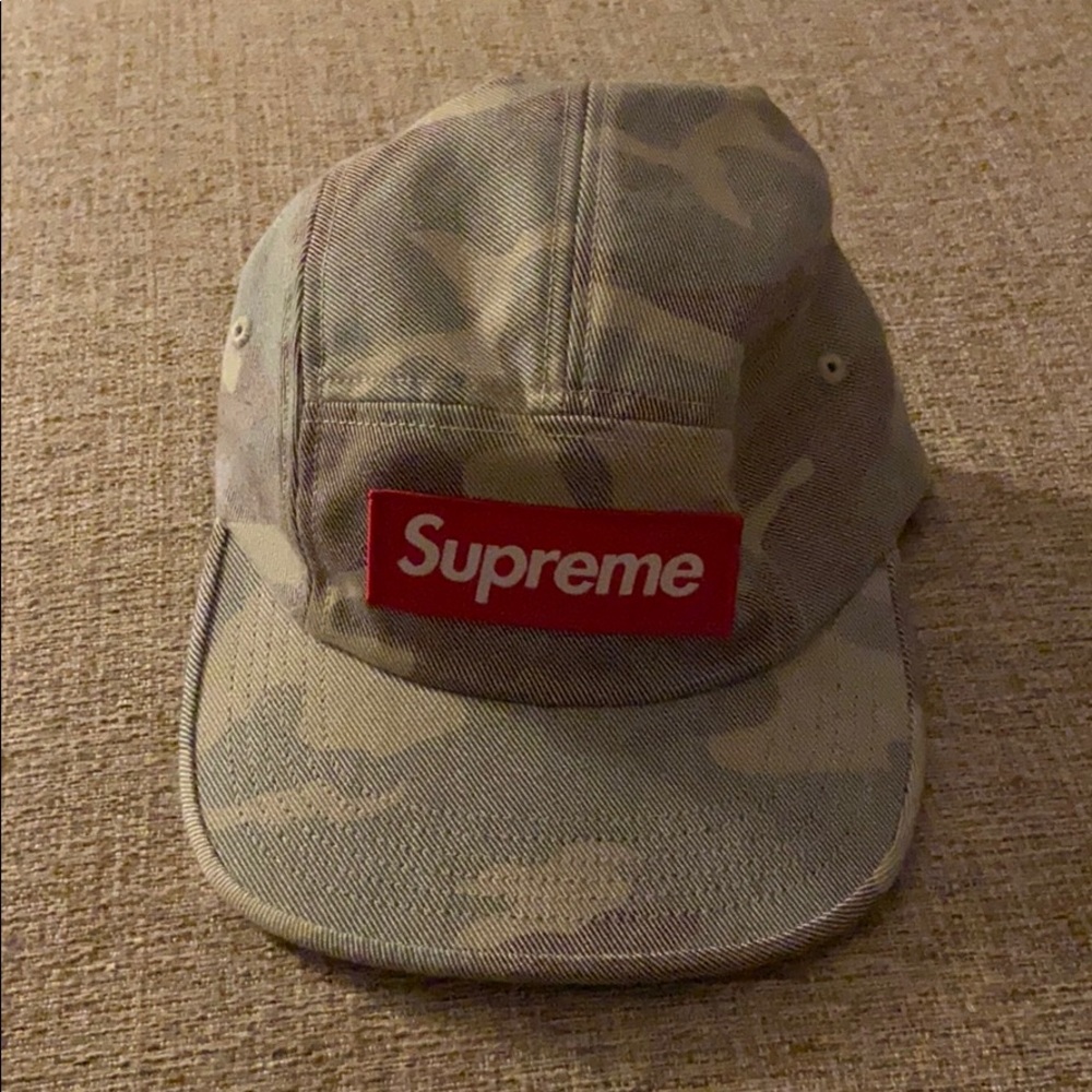 Supreme washed out camo camp hat ball cap